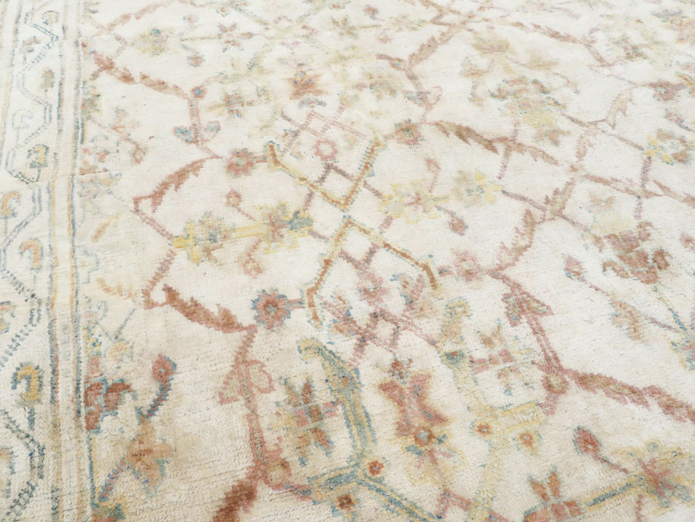 Vintage Indian Cotton Agra Carpet, No.22933 - Galerie Shabab