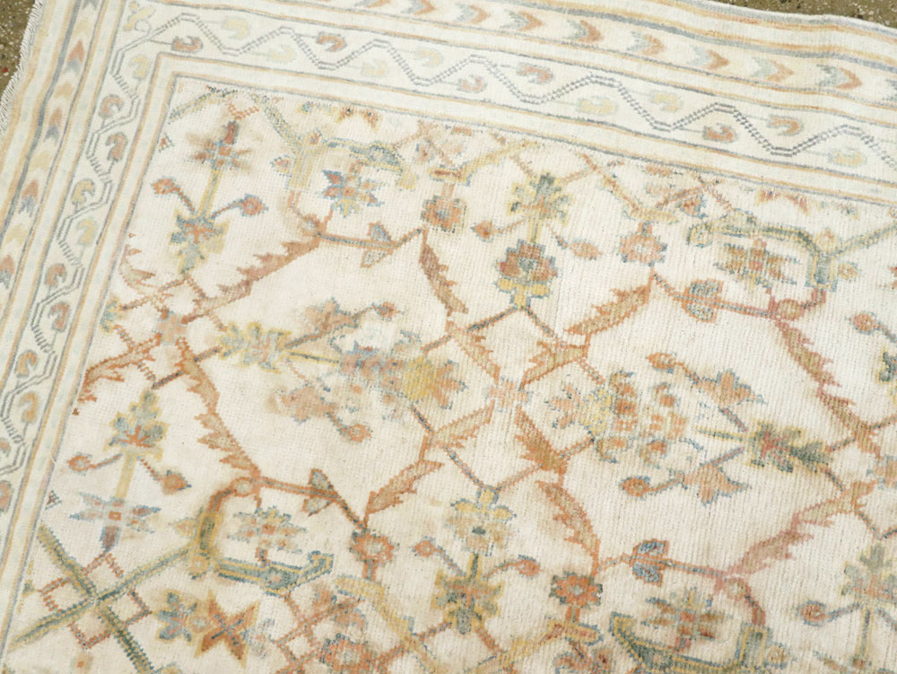 Vintage Indian Cotton Agra Carpet, No.22933 - Galerie Shabab