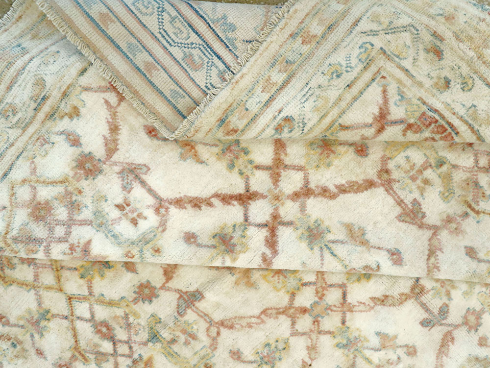 Vintage Indian Cotton Agra Carpet, No.22933 - Galerie Shabab
