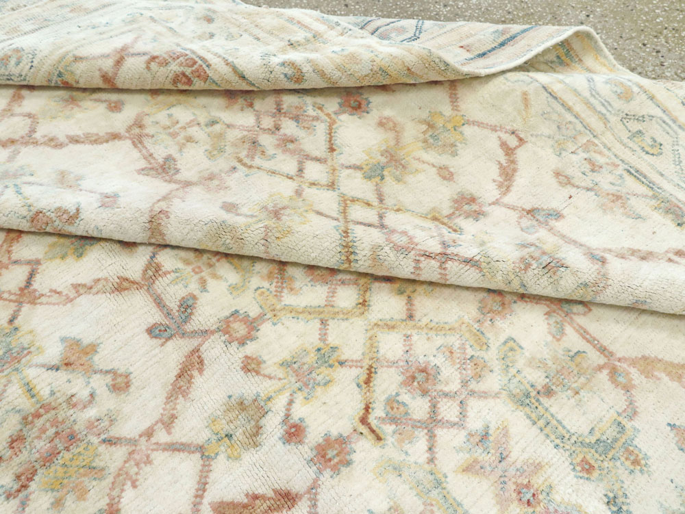 Vintage Indian Cotton Agra Carpet, No.22933 - Galerie Shabab