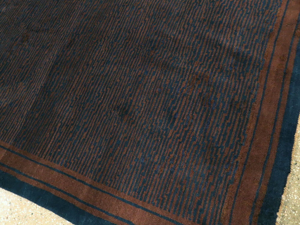Vintage Indian Art Deco Carpet, No.22939 - Galerie Shabab