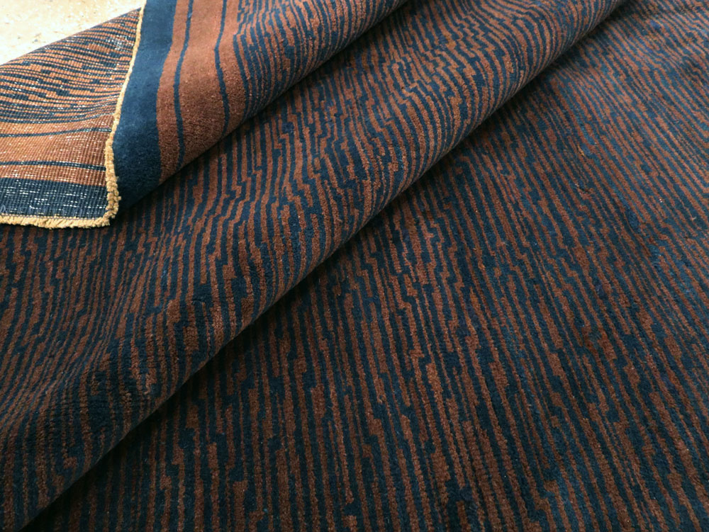 Vintage Indian Art Deco Carpet, No.22939 - Galerie Shabab