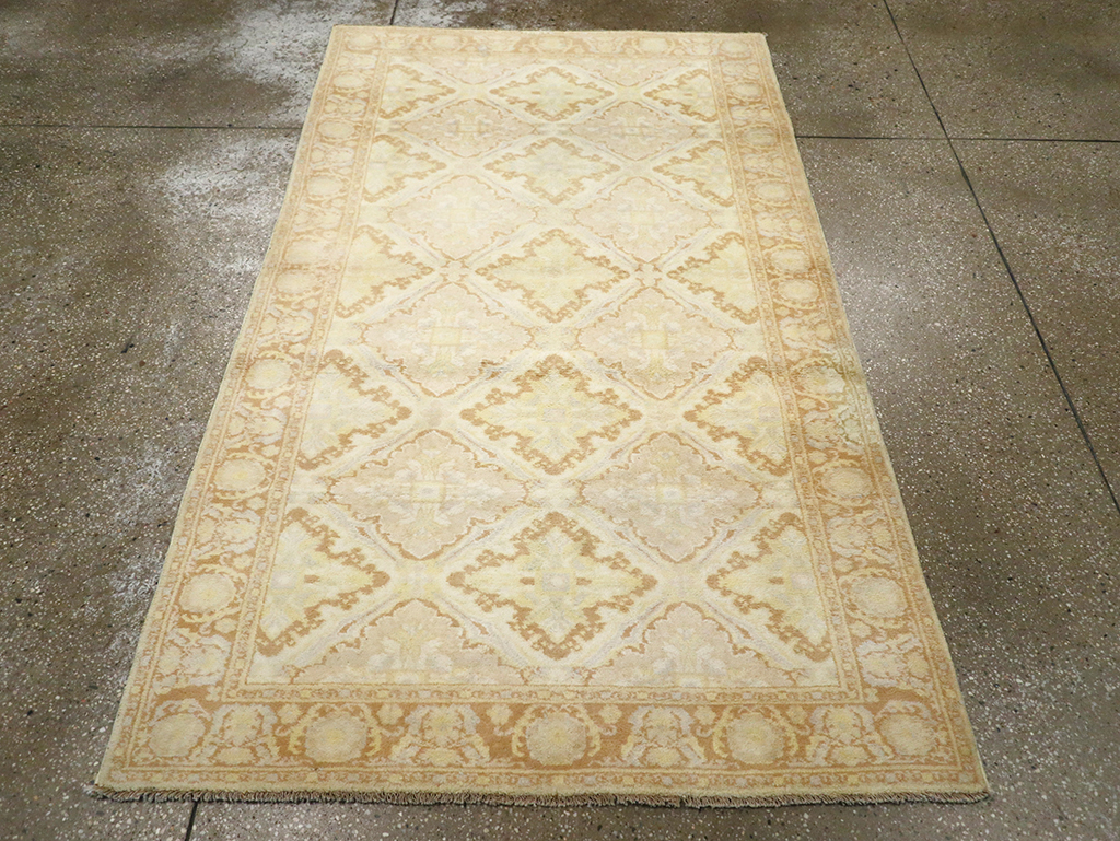 Vintage Indian Cotton Agra Rug, No.22940 - Galerie Shabab