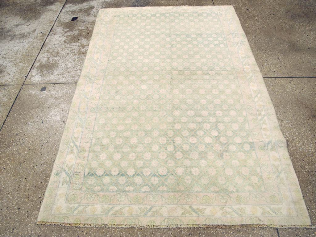 Vintage Indian Cotton Agra Rug, No.22942 - Galerie Shabab