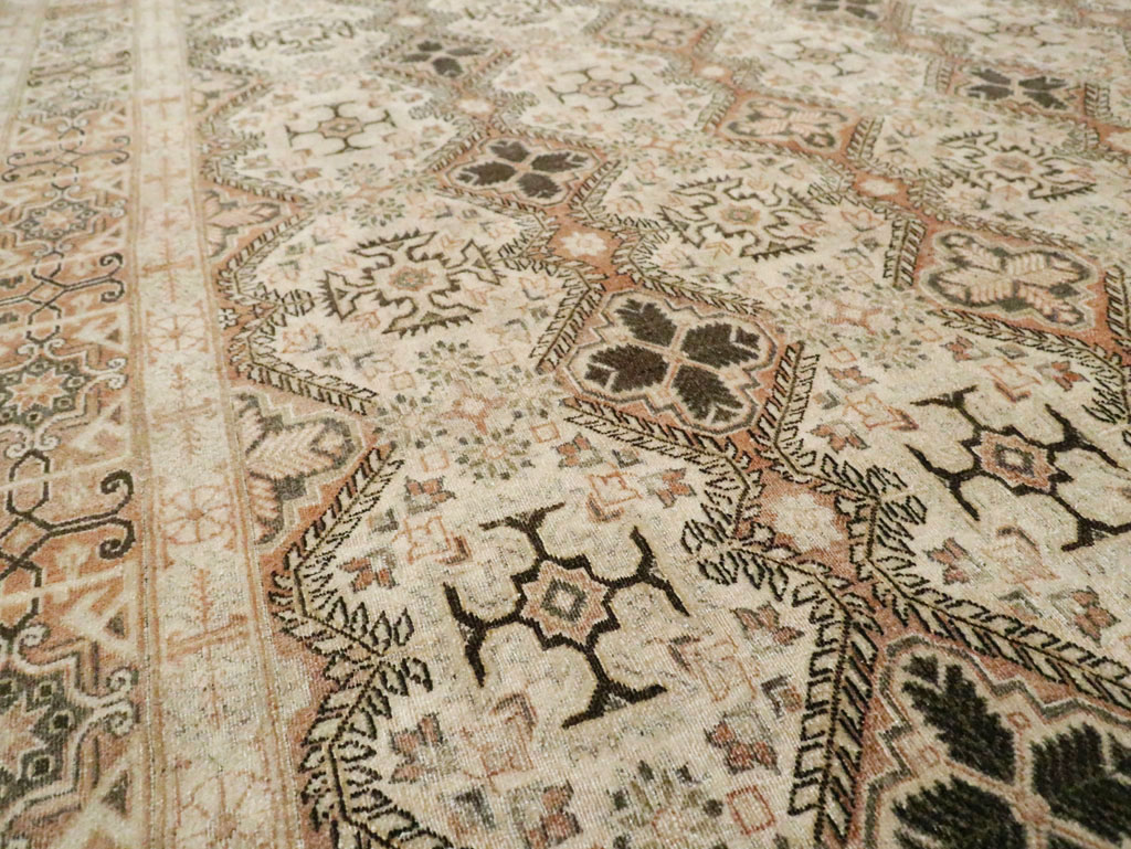 Vintage Persian Quom Room Size Carpet, No.22967 - Galerie Shabab