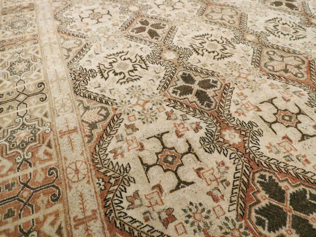 Vintage Persian Quom Room Size Carpet, No.22967 - Galerie Shabab