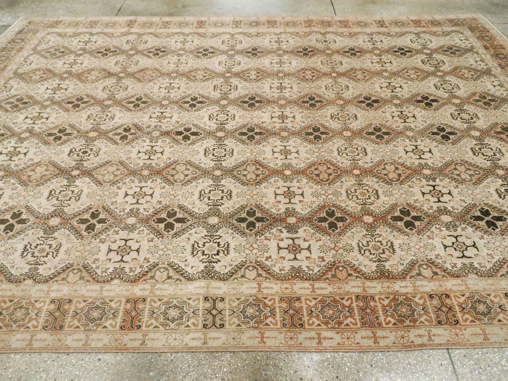 Vintage Persian Quom Room Size Carpet, No.22967 - Galerie Shabab