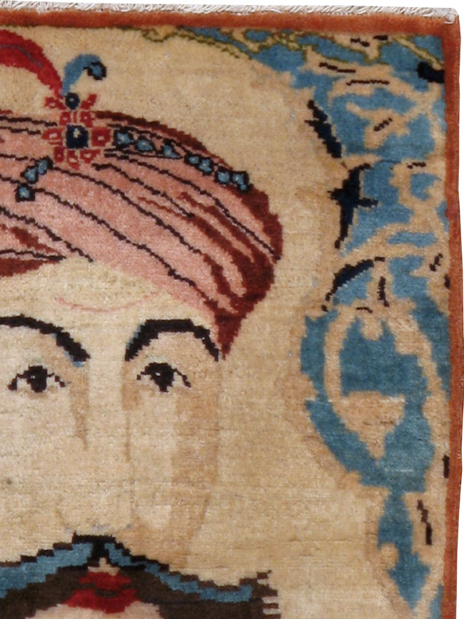 Vintage Persian Tabriz Pictorial Rug, No.22997 - Galerie Shabab