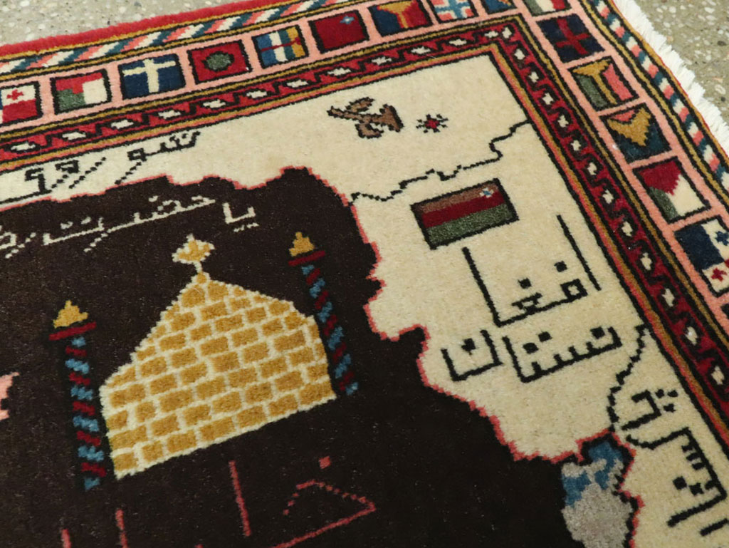 Vintage Tabriz Pictorial Map Rug, No.23004 - Galerie Shabab