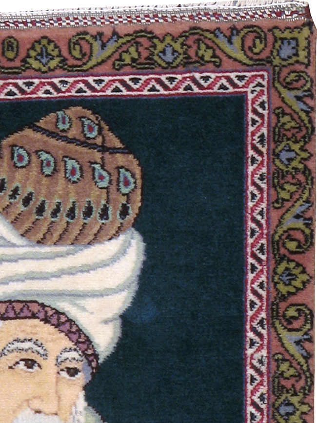 Vintage Tabriz Pictorial Rug, No.23012 - Galerie Shabab