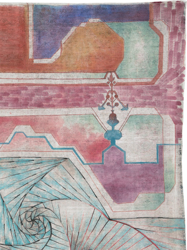 Vintage Persian Tabriz Carpet, No.23067 - Galerie Shabab