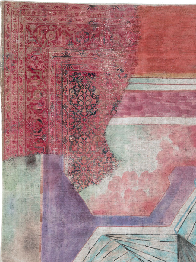 Vintage Persian Tabriz Carpet, No.23067 - Galerie Shabab