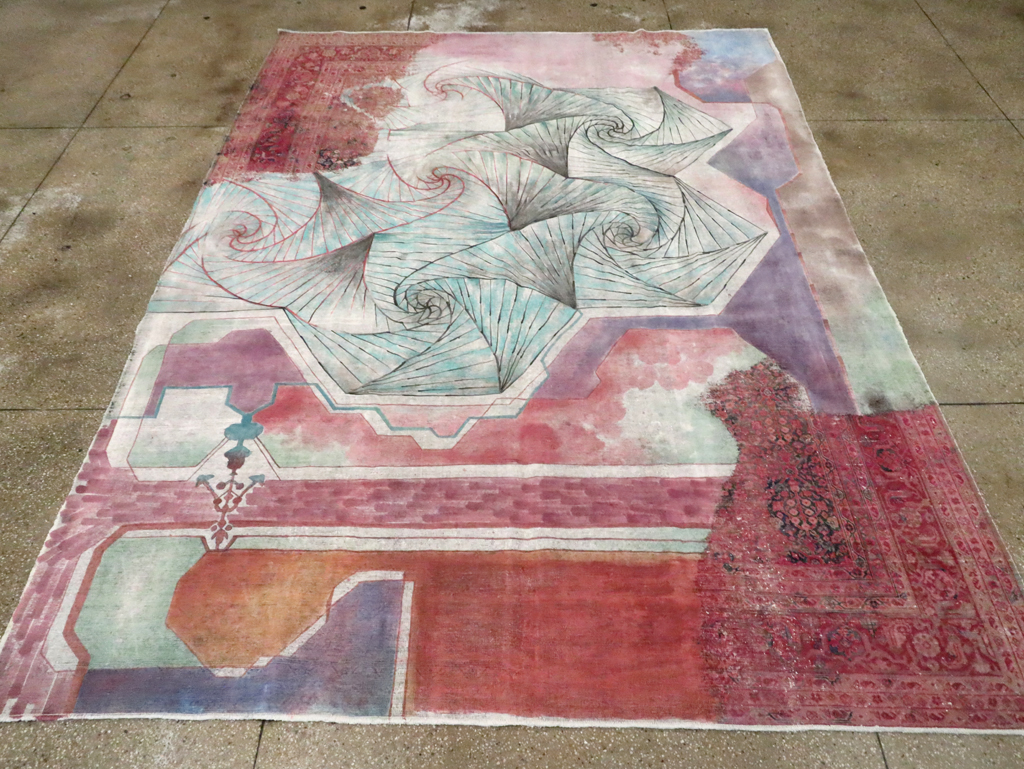 Vintage Persian Tabriz Carpet, No.23067 - Galerie Shabab