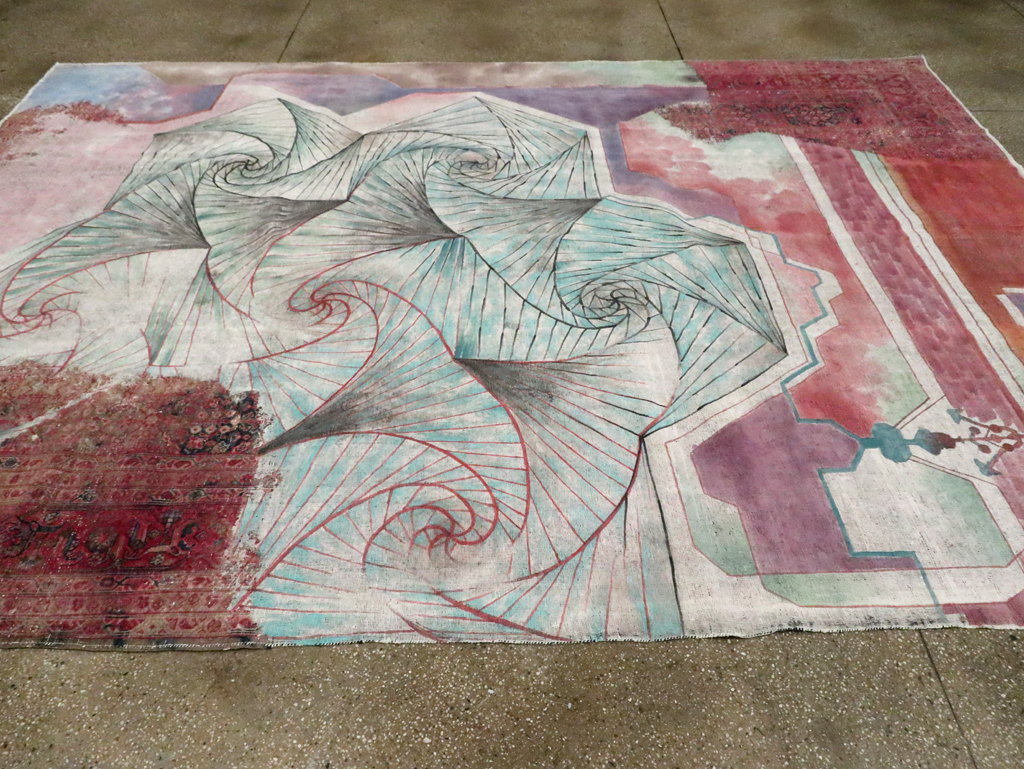 Vintage Persian Tabriz Carpet, No.23067 - Galerie Shabab