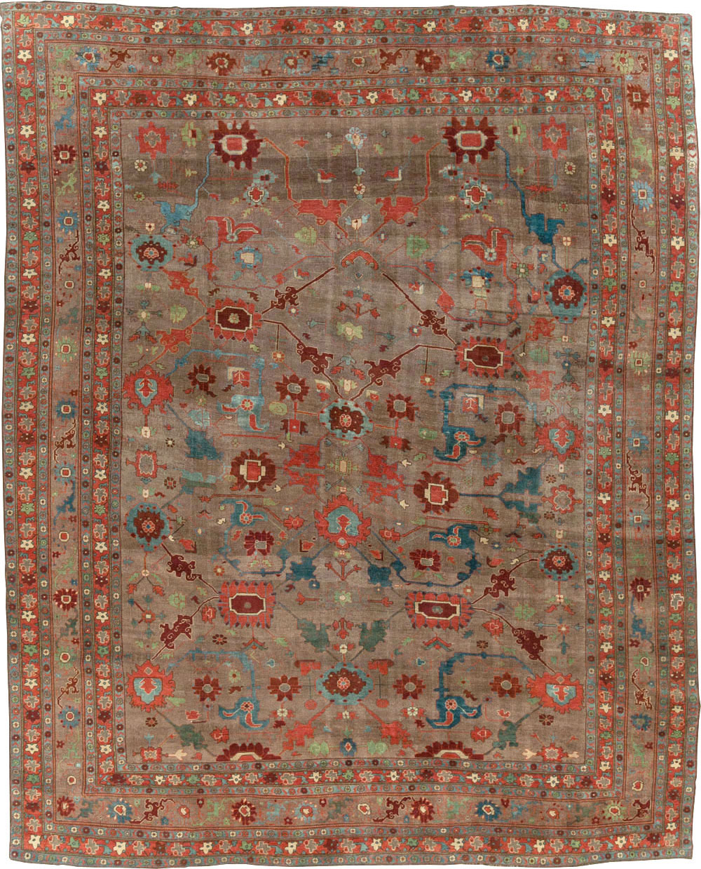 Antique Persian Kurd Bidjar Room Size Carpet, No.23100 - Galerie Shabab