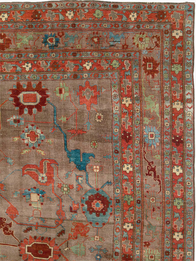 Antique Persian Kurd Bidjar Room Size Carpet, No.23100 - Galerie Shabab