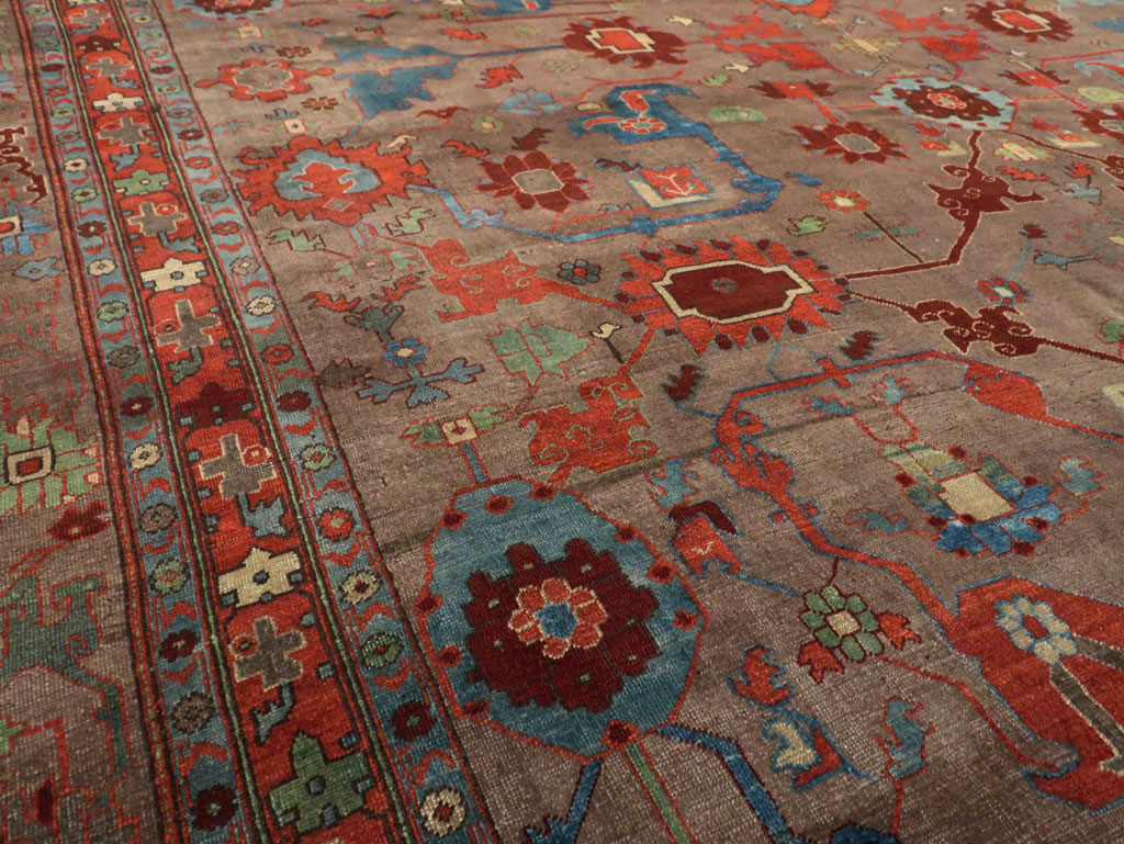 Antique Persian Kurd Bidjar Room Size Carpet, No.23100 - Galerie Shabab