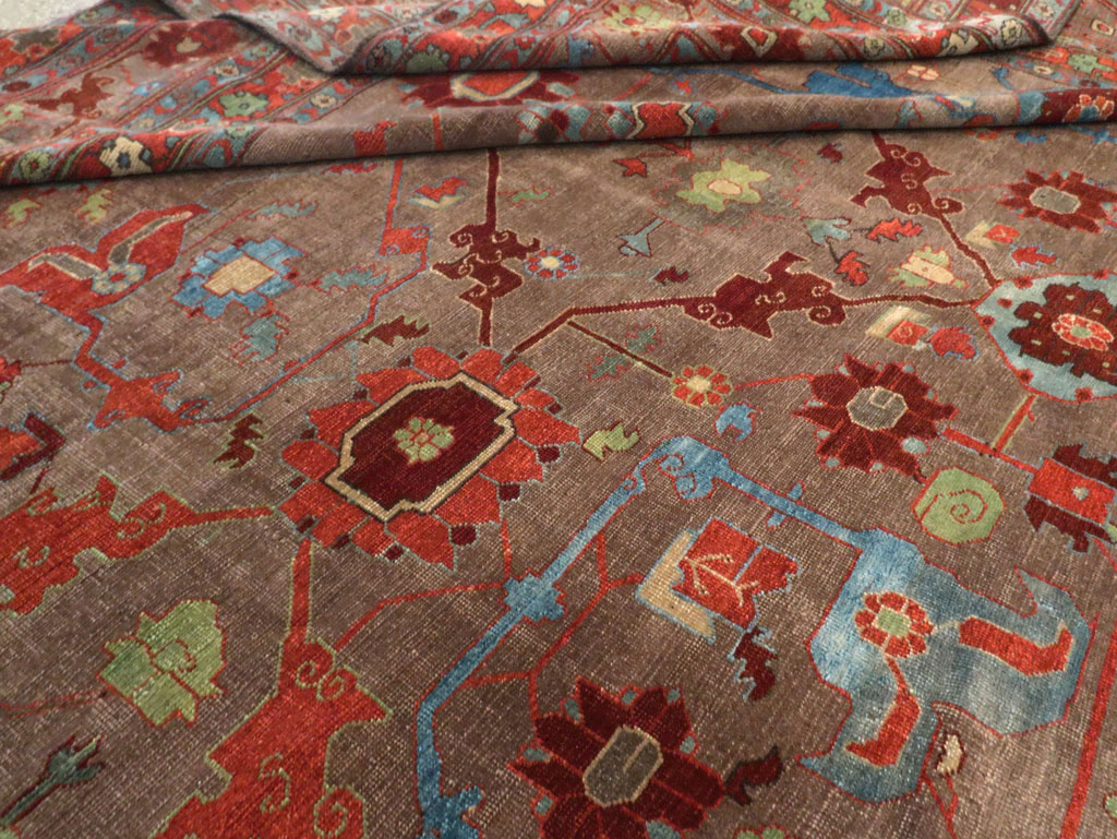Antique Persian Kurd Bidjar Room Size Carpet, No.23100 - Galerie Shabab
