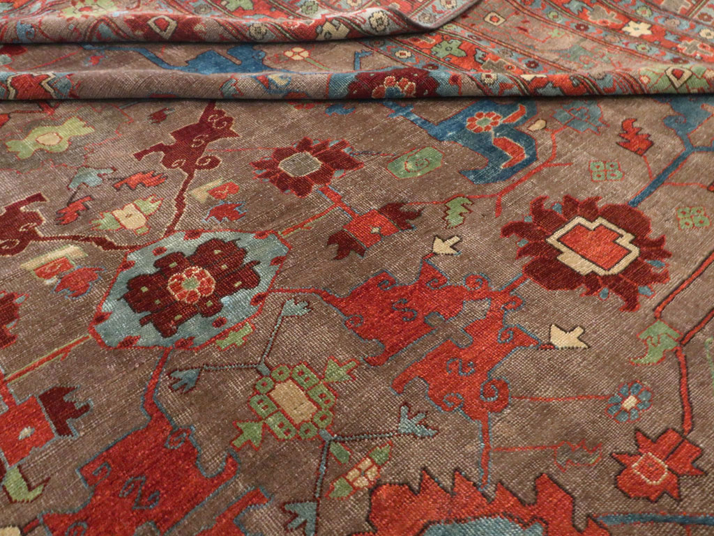 Antique Persian Kurd Bidjar Room Size Carpet, No.23100 - Galerie Shabab