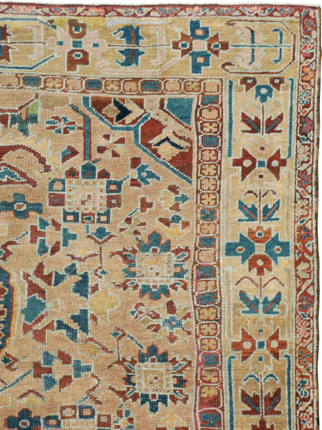 Antique Persian Heriz Square Carpet, No.23118 - Galerie Shabab