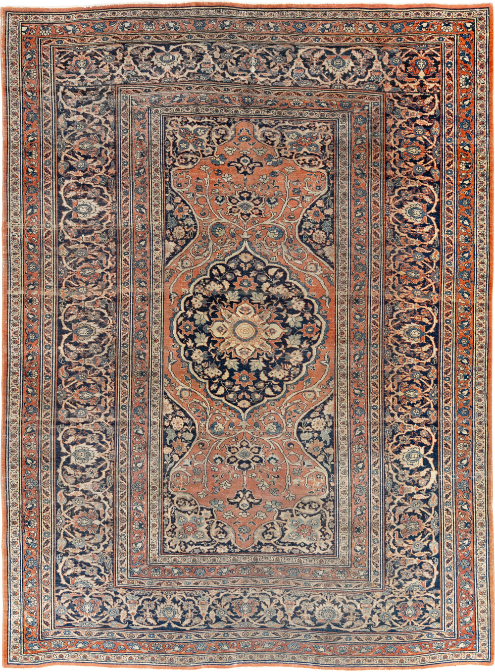 Antique Persian Tabriz Haji Jalili Accent Rug, No.23163 - Galerie Shabab