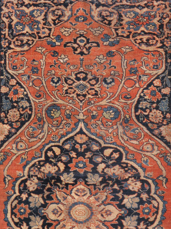 Antique Persian Tabriz Haji Jalili Accent Rug, No.23163 - Galerie Shabab