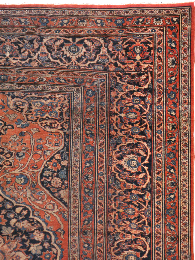 Antique Persian Tabriz Haji Jalili Accent Rug, No.23163 - Galerie Shabab