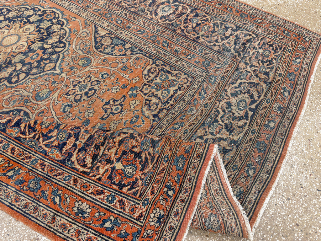 Antique Persian Tabriz Haji Jalili Accent Rug, No.23163 - Galerie Shabab