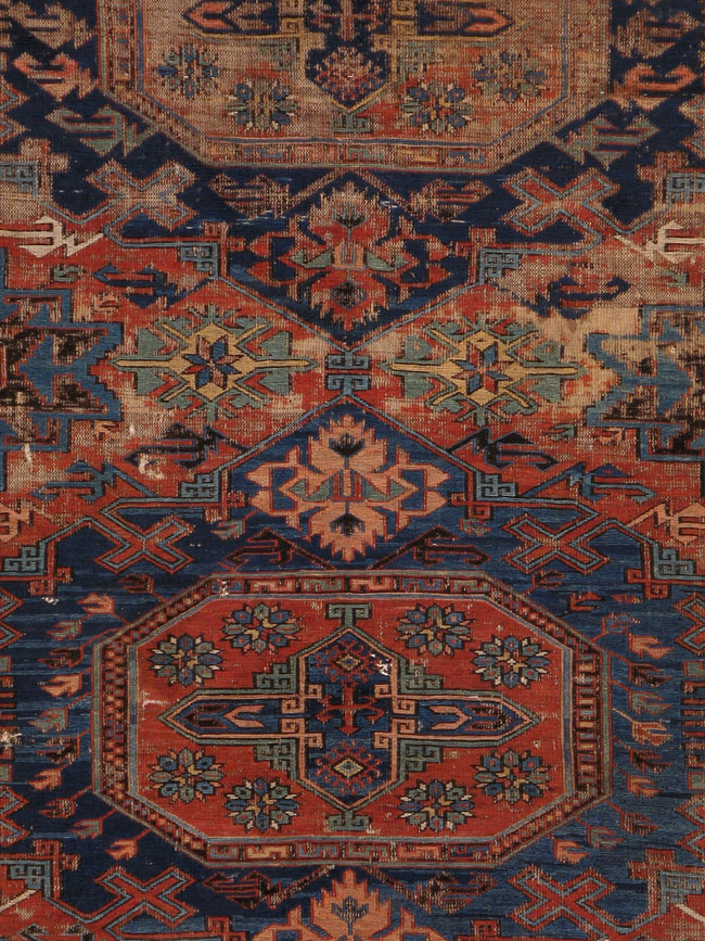 Antique Distressed Soumak Rug, No.23183 - Galerie Shabab