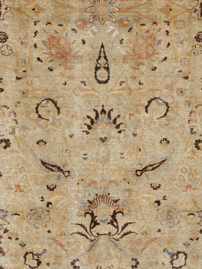 Antique Persian Mashad Square Carpet, No.23194 - Galerie Shabab