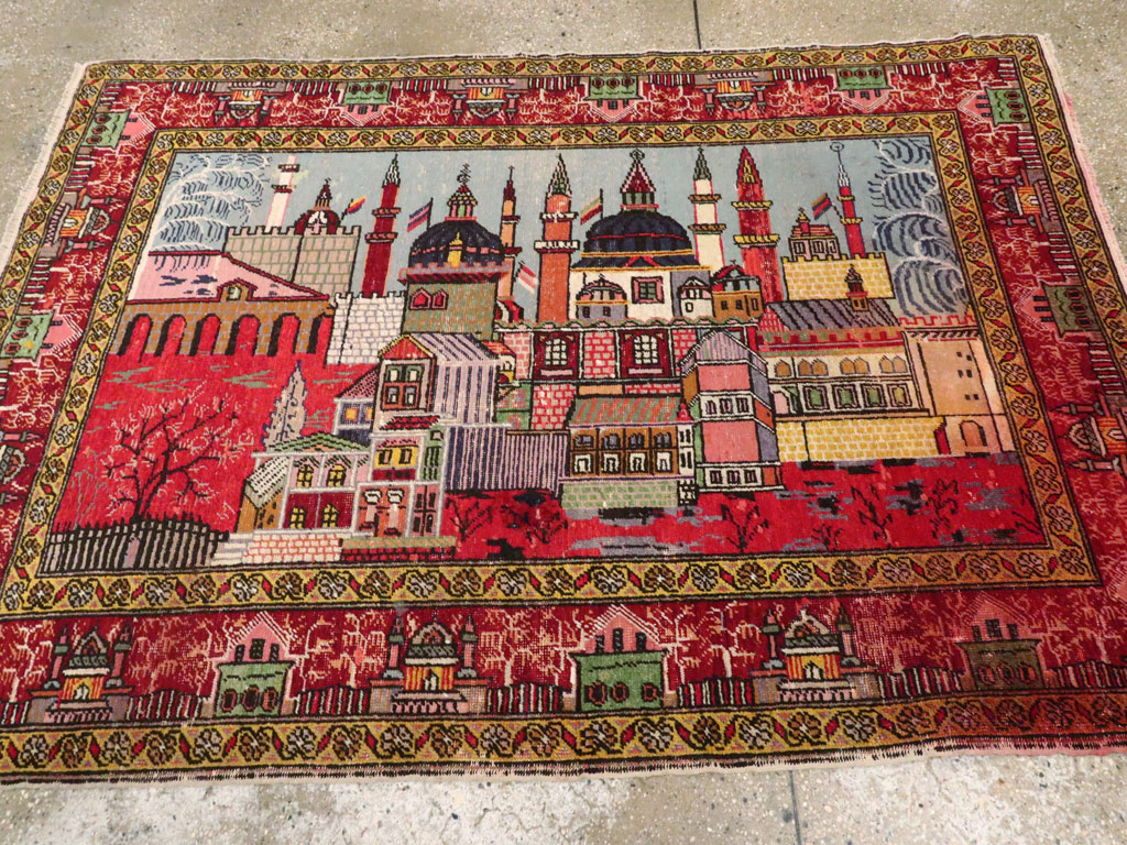 Vintage Anatolian Pictorial Rug, No.23202 - Galerie Shabab