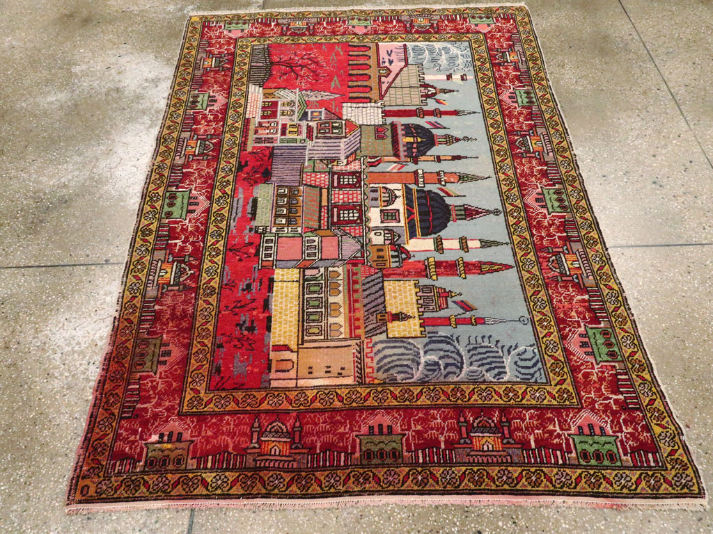 Vintage Anatolian Pictorial Rug, No.23202 - Galerie Shabab