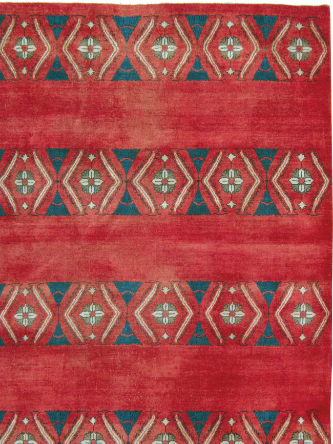 Vintage Persian Mashad Modernist Carpet, No.23214 - Galerie Shabab