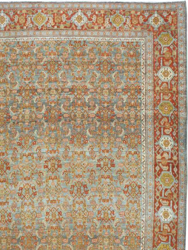 Antique Persian Senneh Carpet, No.23239 - Galerie Shabab