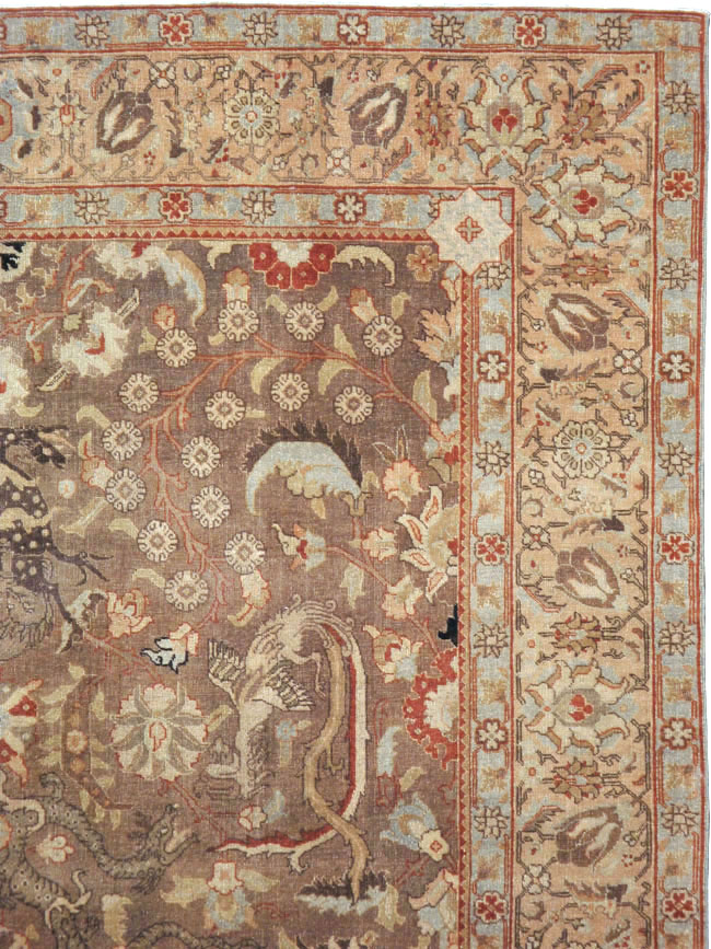 Vintage Persian Tabriz Rug, No.23250 - Galerie Shabab