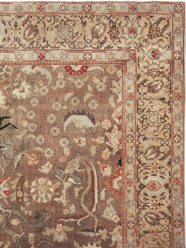 Vintage Persian Tabriz Rug, No.23250 - Galerie Shabab