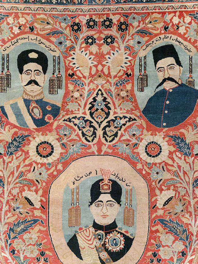 Antique Persian Pictorial Khorassan Room Size Carpet, No.23267 - Galerie Shabab