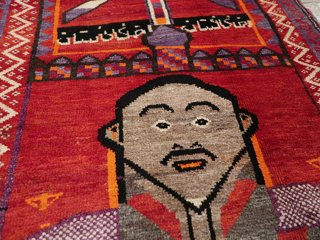 Vintage Afghan Baluch Pictorial Rug, No.23270 - Galerie Shabab