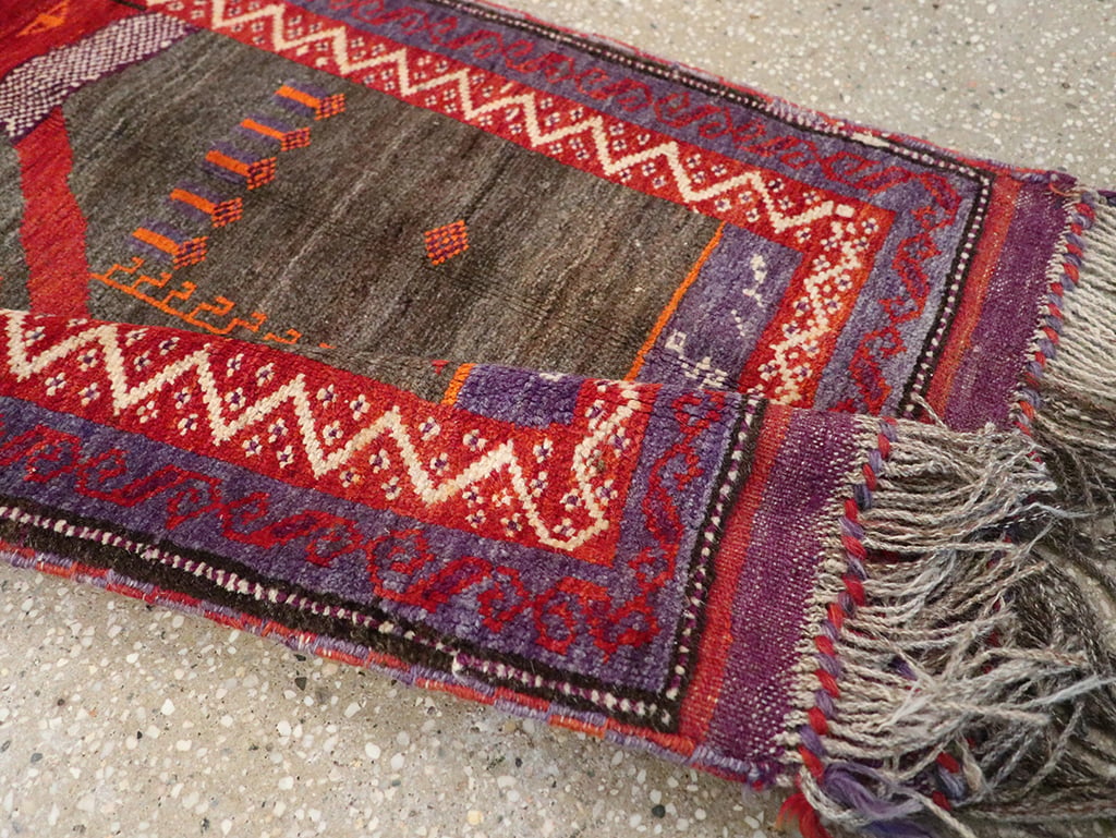 Vintage Afghan Baluch Pictorial Rug, No.23270 - Galerie Shabab