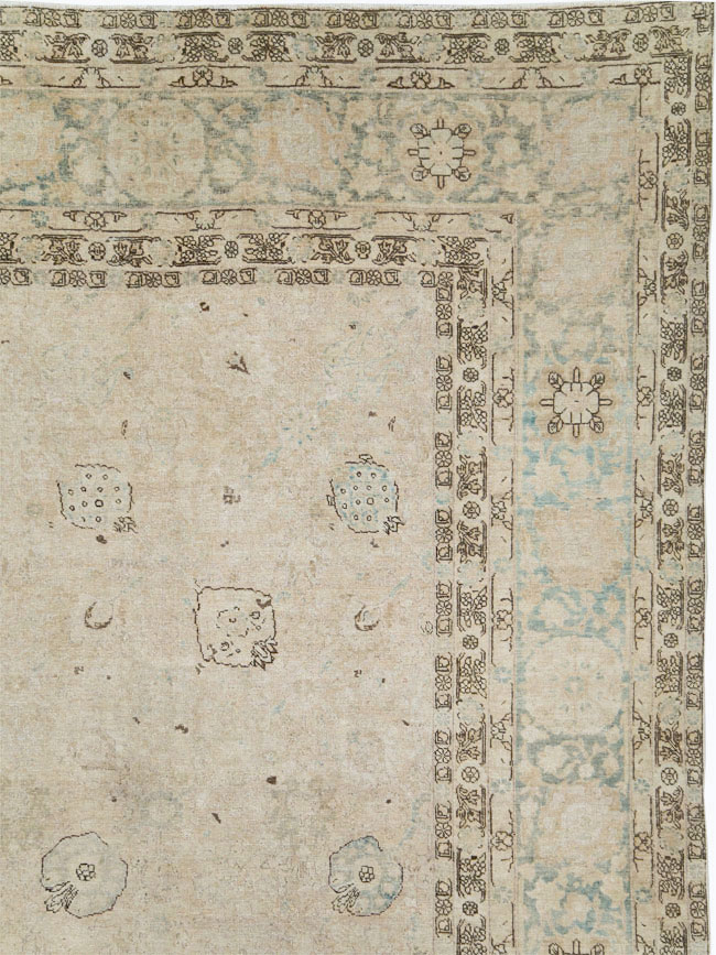 Antique Persian Tabriz Large Room Size Carpet, No.23283 - Galerie Shabab