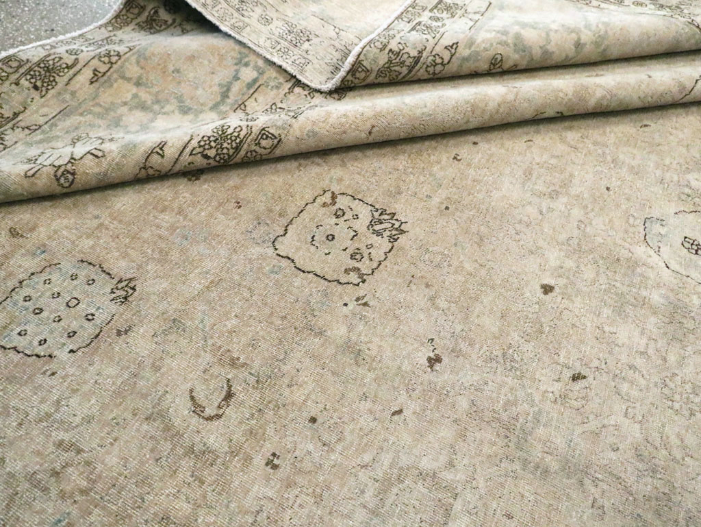 Antique Persian Tabriz Large Room Size Carpet, No.23283 - Galerie Shabab