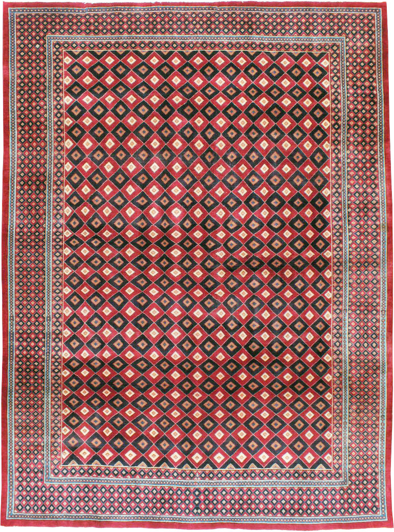 Vintage Persian Mashad Modernist Carpet, No.23285 - Galerie Shabab