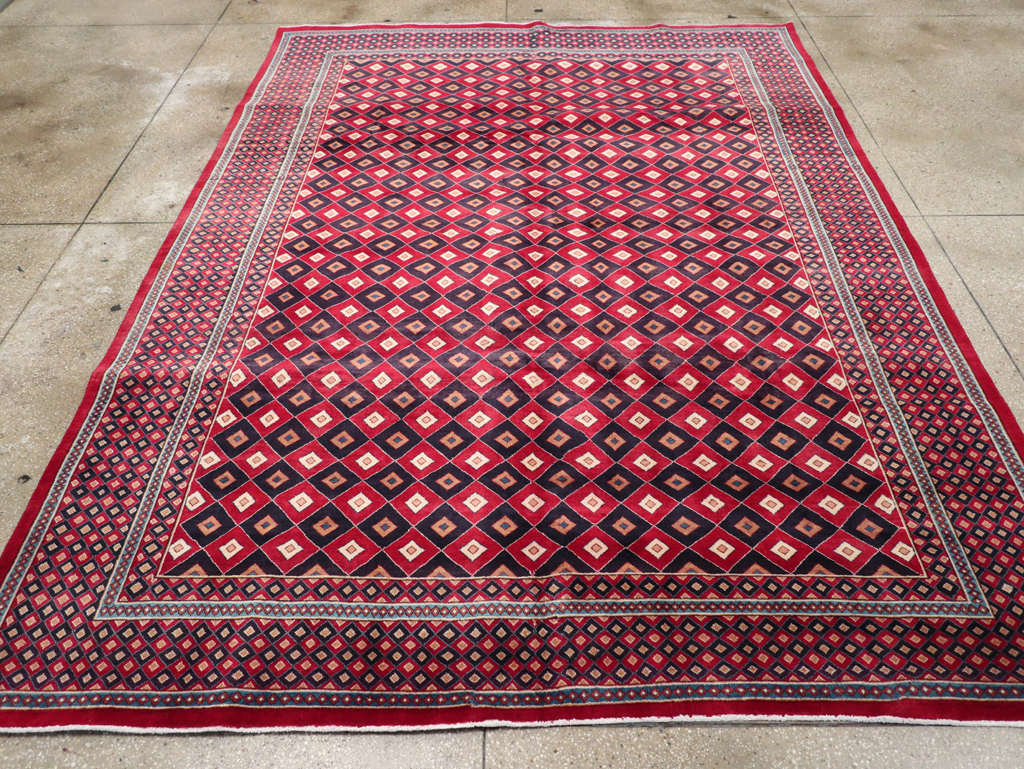 Vintage Persian Mashad Modernist Carpet, No.23285 - Galerie Shabab