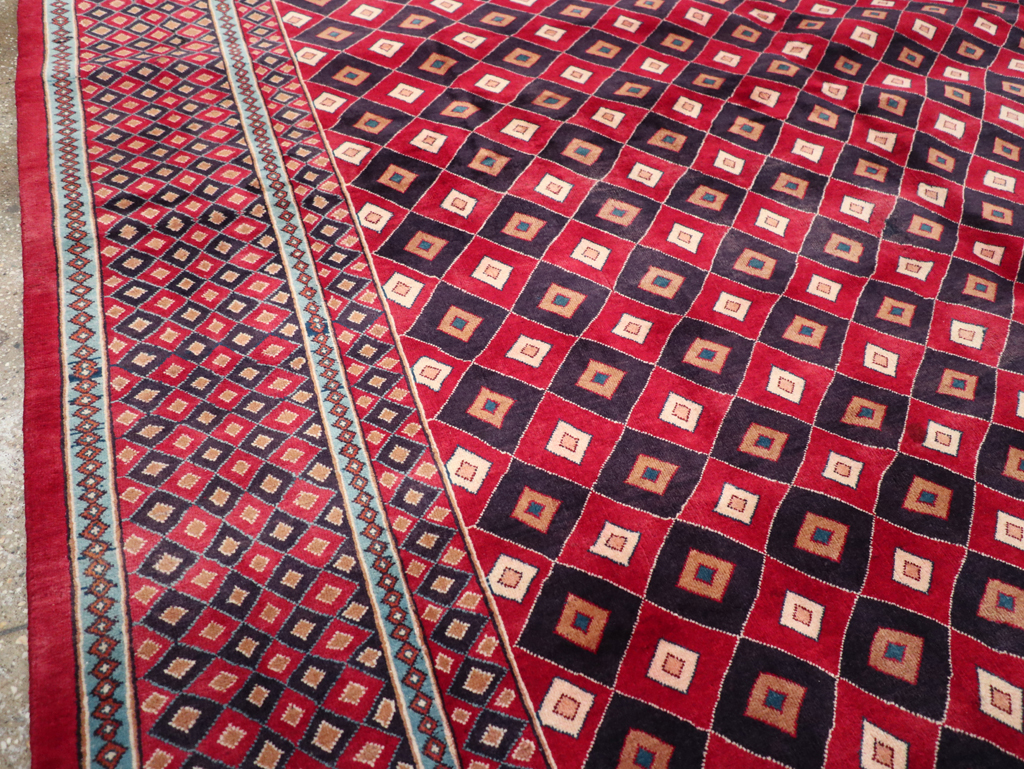 Vintage Persian Mashad Modernist Carpet, No.23285 - Galerie Shabab