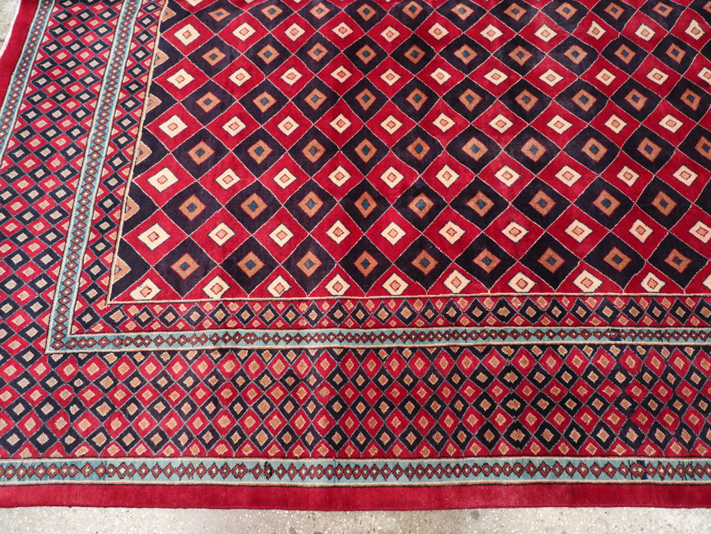 Vintage Persian Mashad Modernist Carpet, No.23285 - Galerie Shabab