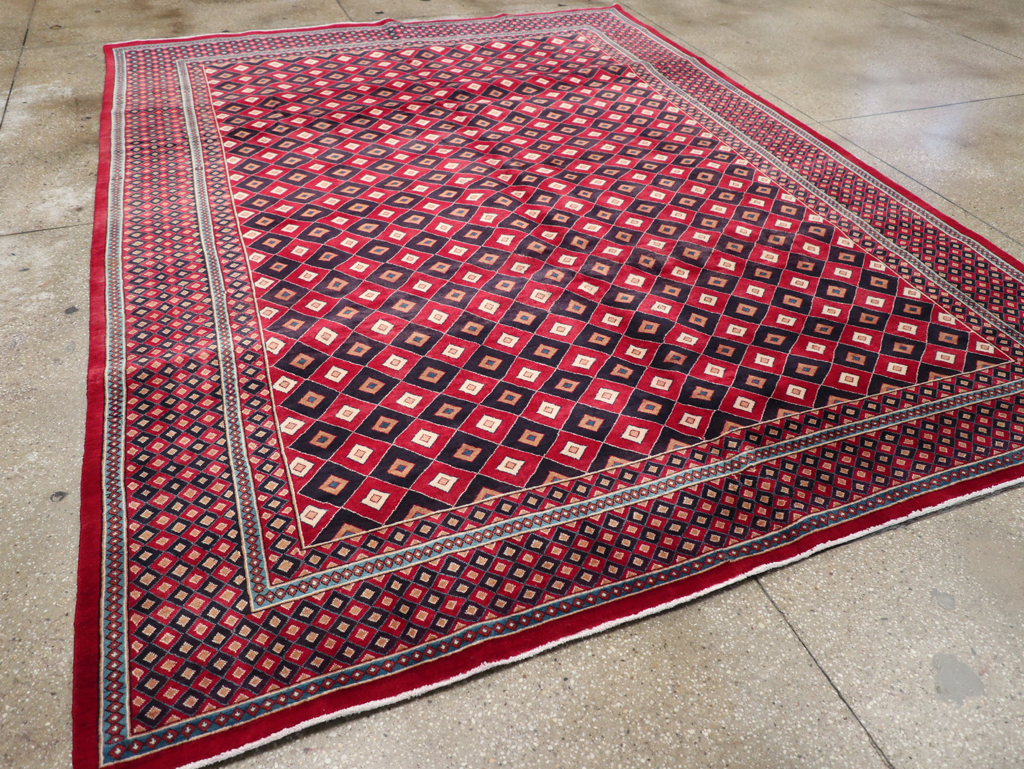 Vintage Persian Mashad Modernist Carpet, No.23285 - Galerie Shabab