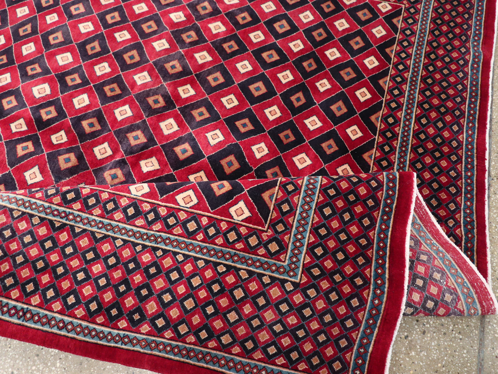 Vintage Persian Mashad Modernist Carpet, No.23285 - Galerie Shabab