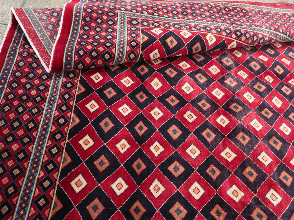 Vintage Persian Mashad Modernist Carpet, No.23285 - Galerie Shabab