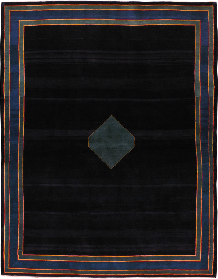 Vintage Kashan Modernist Rug, No.23286 - Galerie Shabab