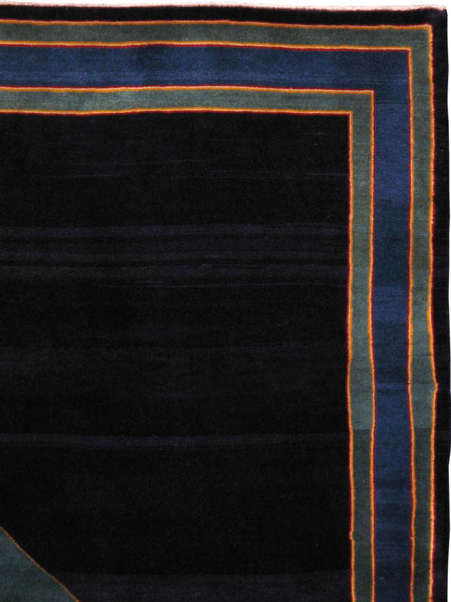 Vintage Kashan Modernist Rug, No.23286 - Galerie Shabab